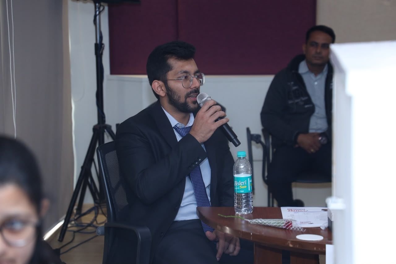 Taking part in the scholars' discussion